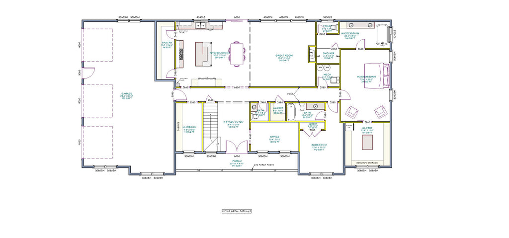 H596 2 Story Farmhouse Plan