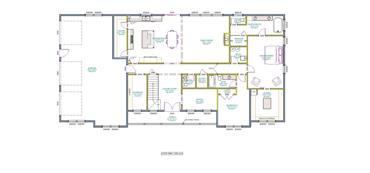 H596 2 Story Farmhouse Plan